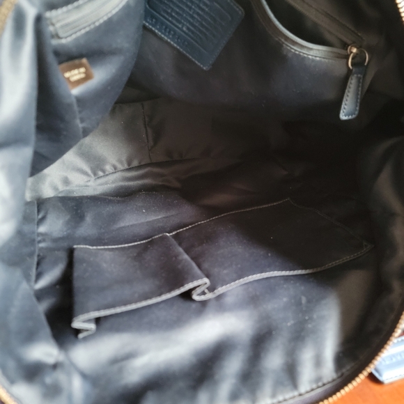 Coach Chelsea Blue Bouclé Satchel W/ Blue Leather #17813 - Picture 15 of 16